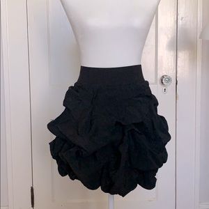 Black poofy mini skirt